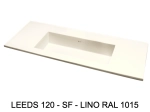 Plan vasque lavabo sur mesure : L 130 à 201 x P 40 à 51 cm, finition lisse mate, 10 couleurs au choix, Anti bactérien, résine Akrytan® teinté dans la masse, Livraison Offerte.
